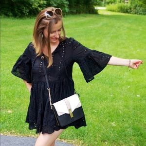 Eyelet dress worn only for pictures